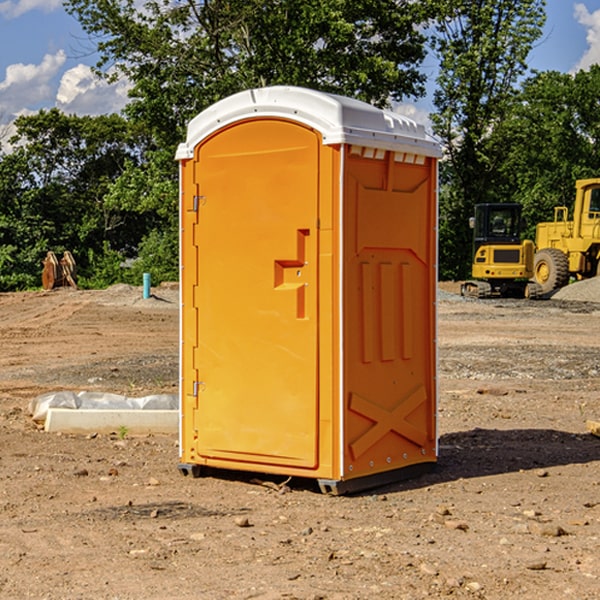 can i customize the exterior of the porta potties with my event logo or branding in Russells Point OH